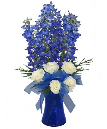 Brilliant Blue Bouquet of Flowers Brilliant Blue Bouquet of Flowers