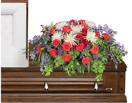 Honorable Dedication Casket Spray Honorable Dedication Casket Spray