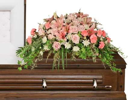 SOFTLY AT REST Casket Arrangement SOFTLY AT REST Casket Arrangement