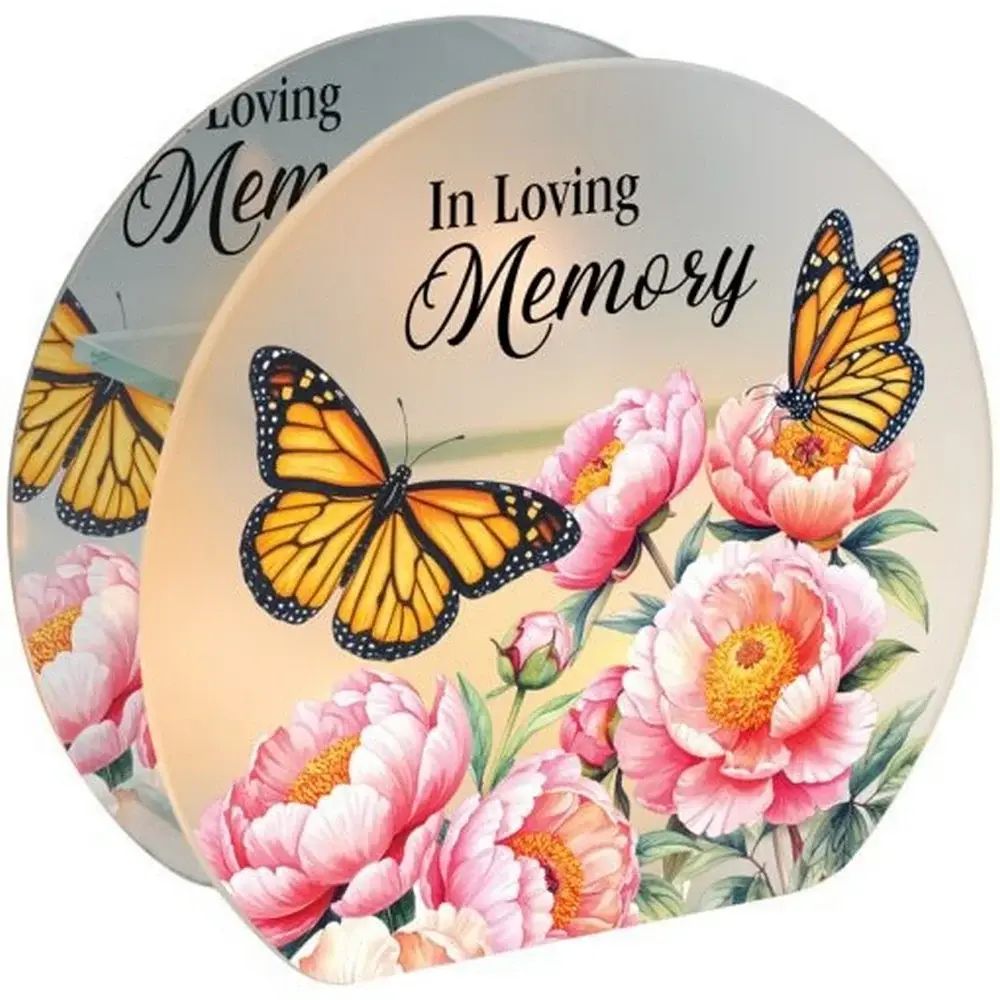 8"x8" In Loving Memory Tea lite candle holder
