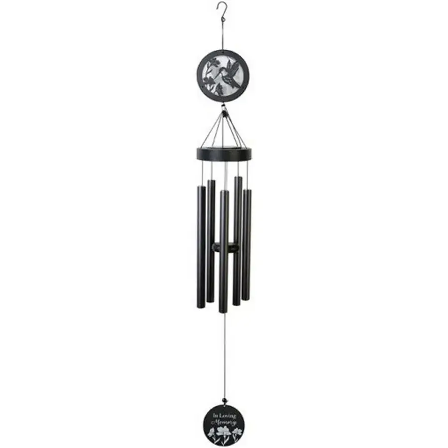 In Loving Memory-Hummingbird Solar Wind Chime In Loving Memory-Hummingbird Solar Wind Chime