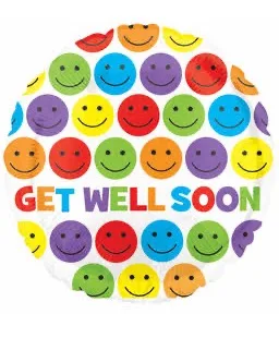Air-Filled Mini Get Well Soon Balloon 9" Mylar Air-Filled Mini Get Well Soon Balloon 9" Mylar