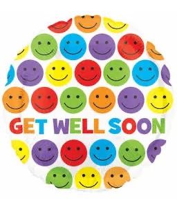 Air-Filled Mini Get Well Soon Balloon 9" Mylar