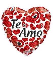 Te Amo 18" Mylar Balloon Helium Filled Te Amo 18" Mylar Balloon Helium Filled