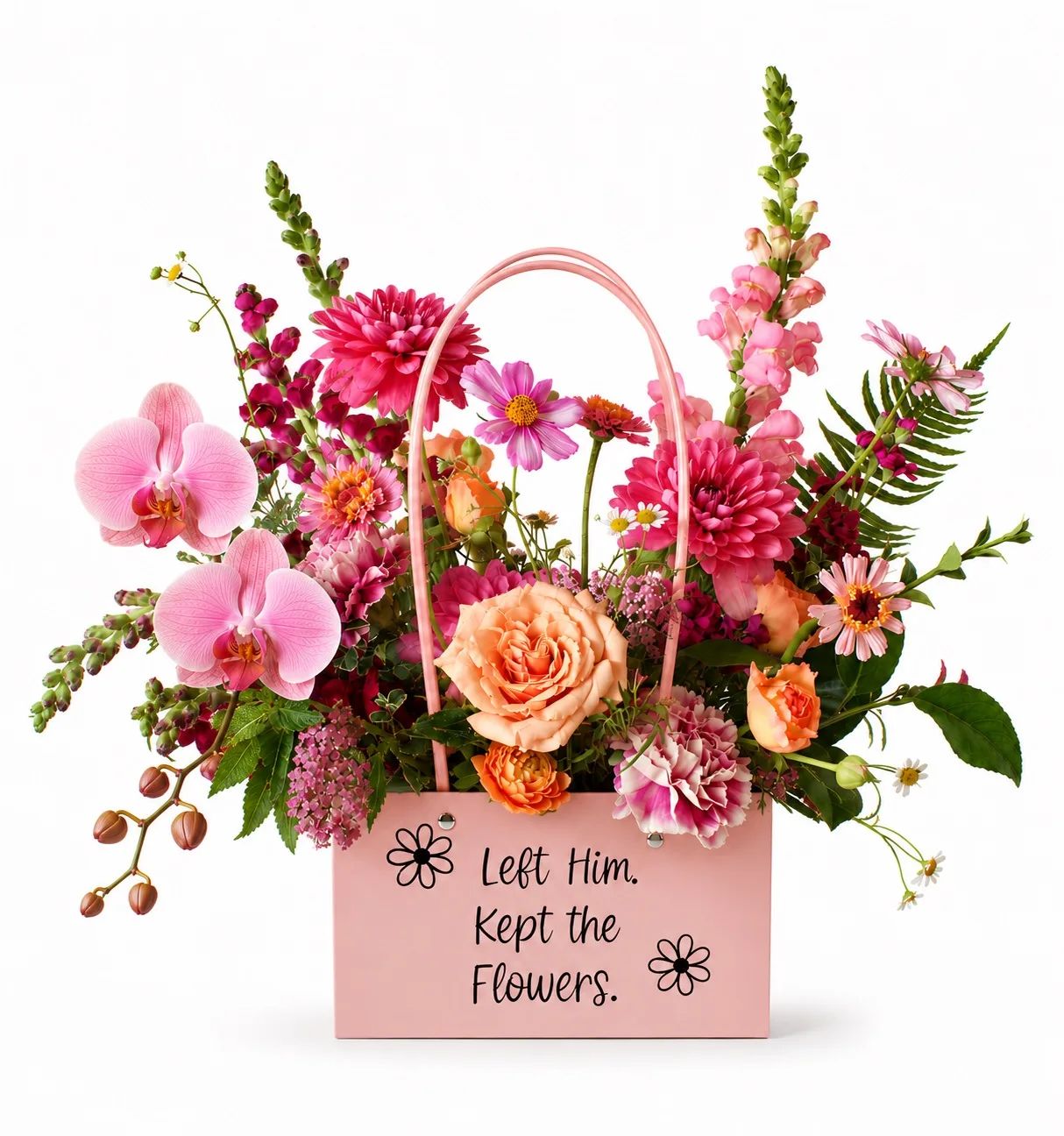 Left Him. Kept the Flowers