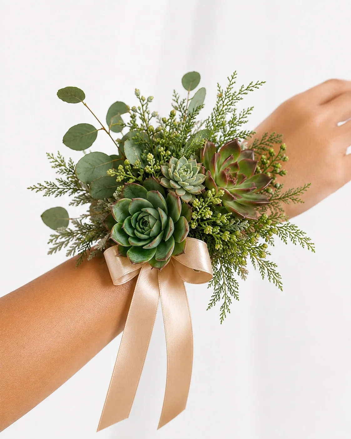 Succulent and Roses Premium Corsage Succulent and Roses Premium Corsage