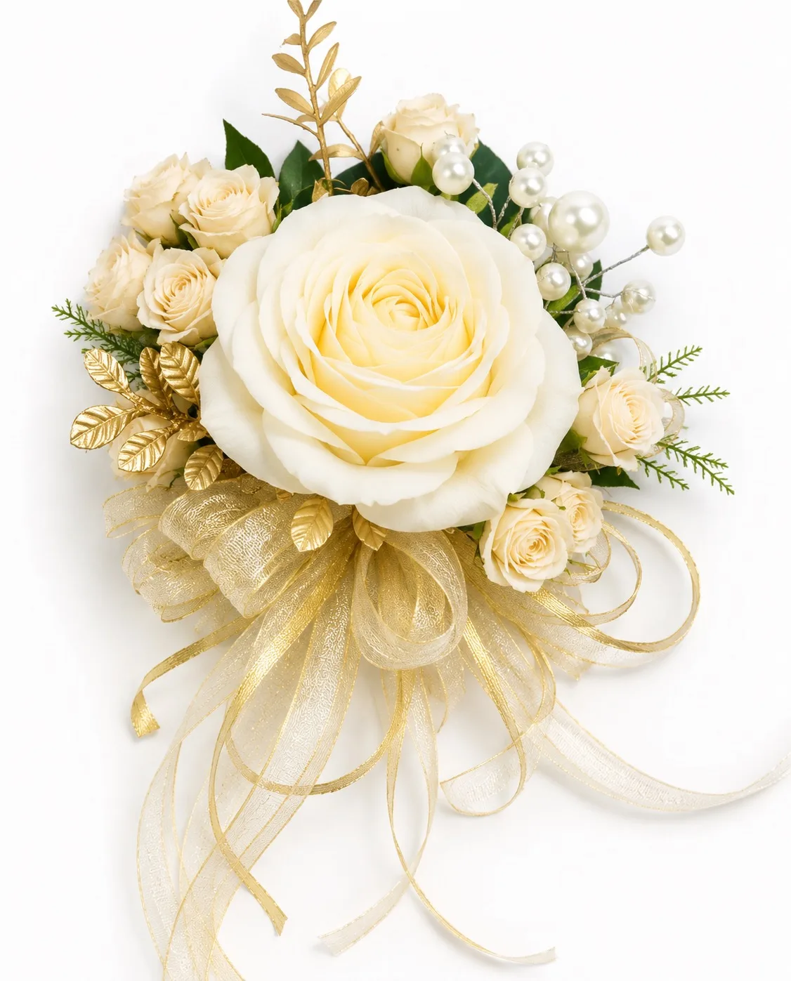 Elegant Single Rose Wrist Corsage Elegant Single Rose Wrist Corsage