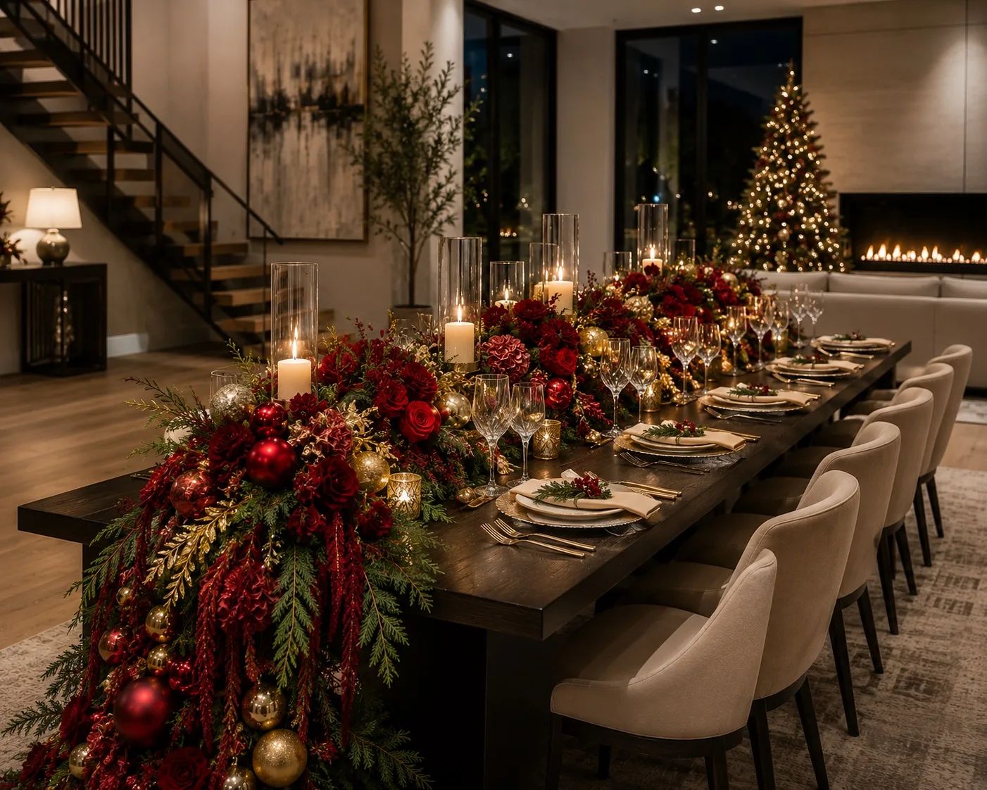 Holiday Table Floral Styling