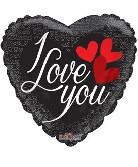 I Love You Foil Mylar 18" Helium Filled Balloon I Love You Foil Mylar 18" Helium Filled Balloon