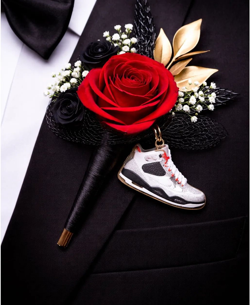 Red Carpet Kicks Boutonnière
