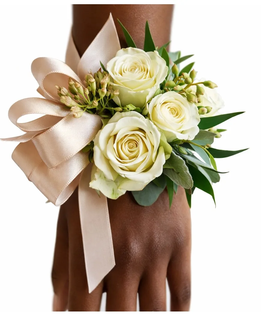 (3) Sweetheart Rose Deluxe Corsage (3) Sweetheart Rose Deluxe Corsage