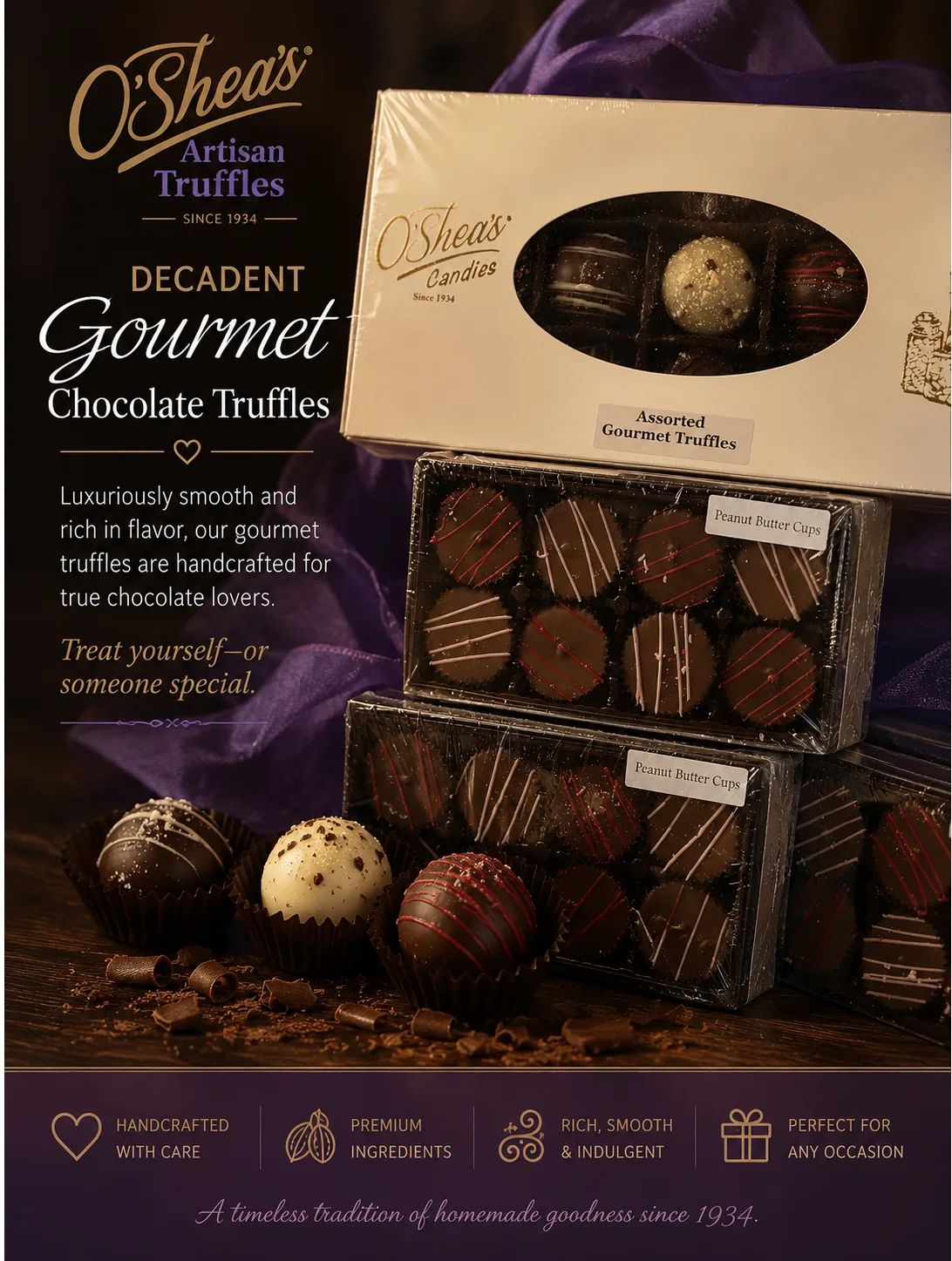 Gourmet Chocolate O'sheas Chocolate