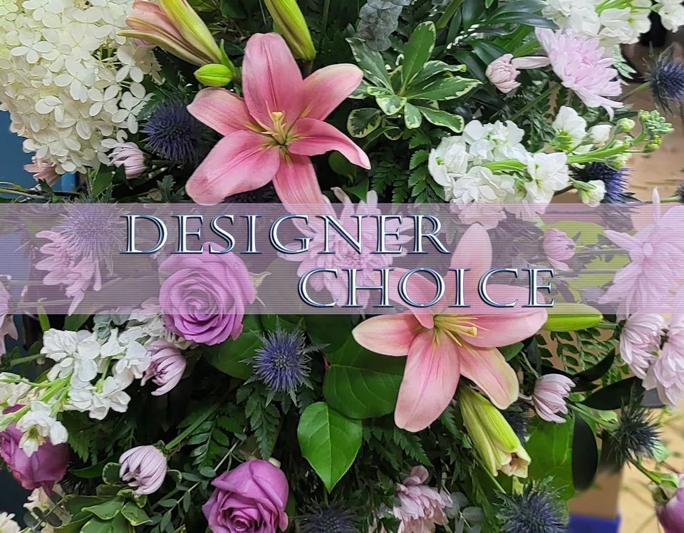 Designer’s Choice Sympathy Standing Spray- Soft & Comforting