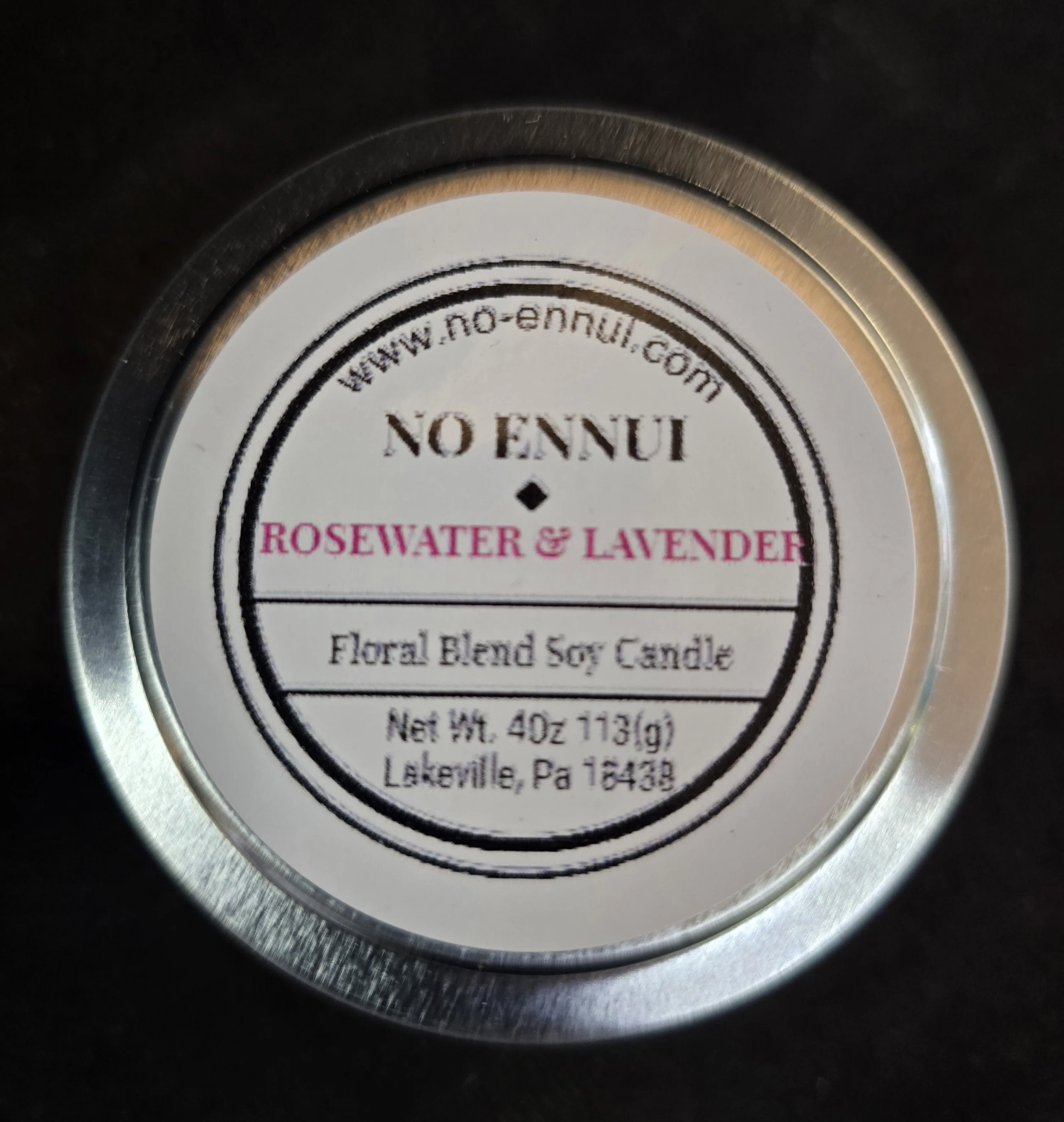 No Ennui Candle - Rosewater & Lavender No Ennui Candle - Rosewater & Lavender