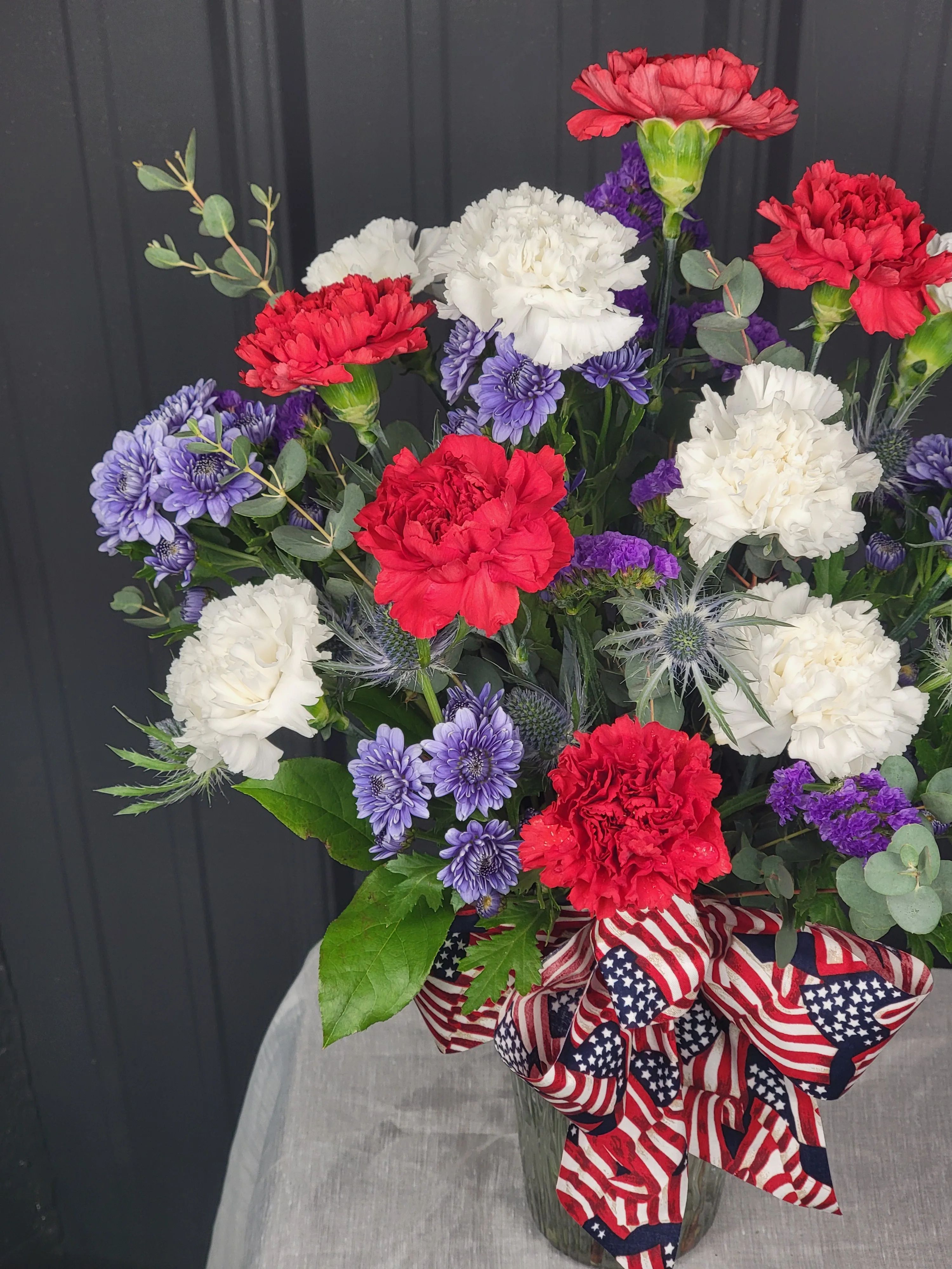 Red, White & Boom Vase