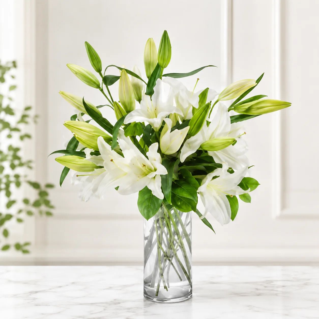 Pure White Lily Elegance