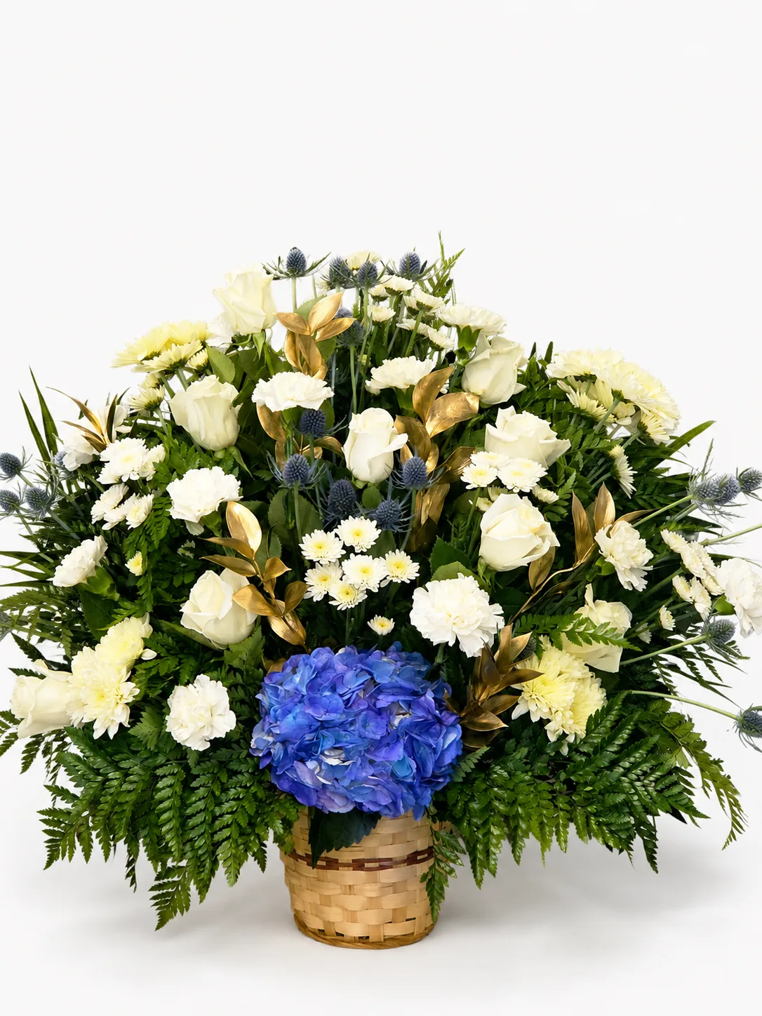Blue & Gold Serenity Basket Blue & Gold Serenity Basket