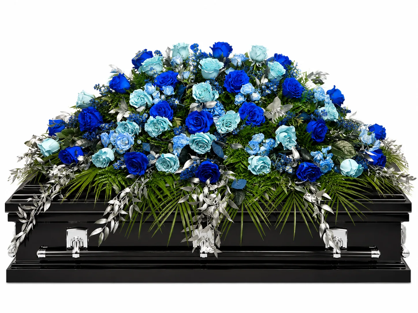 Heavenly Blue Rose Casket Spray Heavenly Blue Rose Casket Spray
