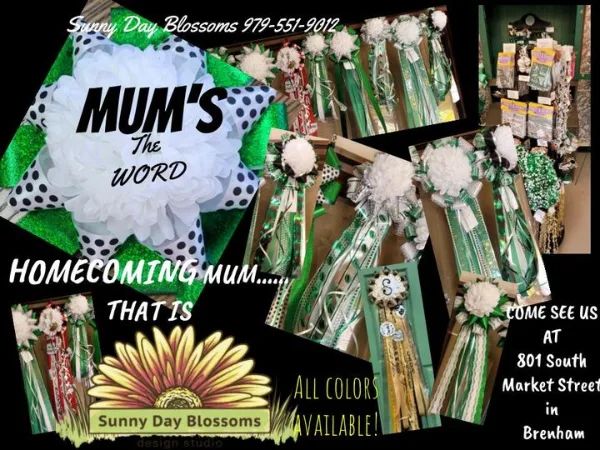 Homecoming Mum Corsages and Garters