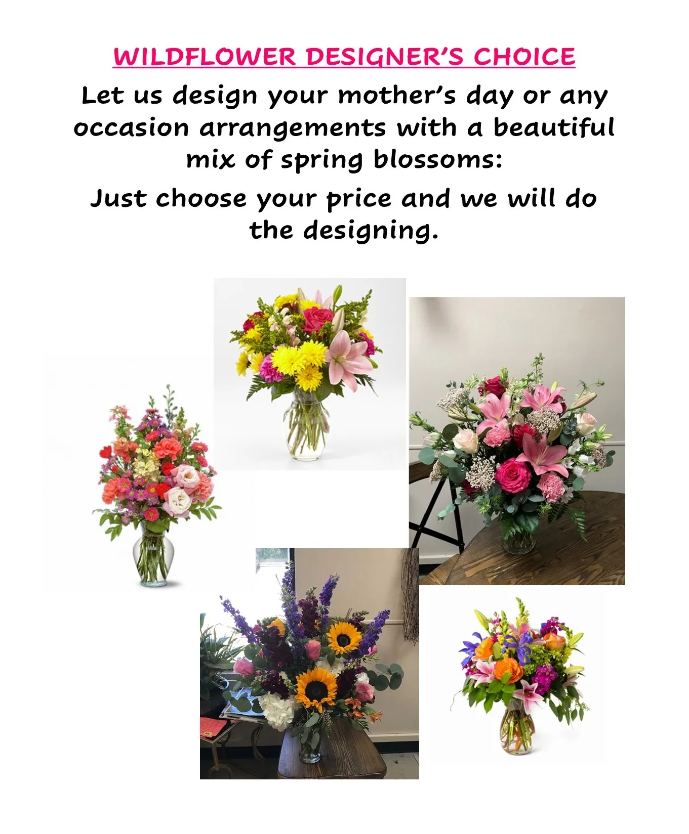Wildflower Designer's Choice Fresh Flower Arrangement Wildflower Designer's Choice Fresh Flower Arrangement