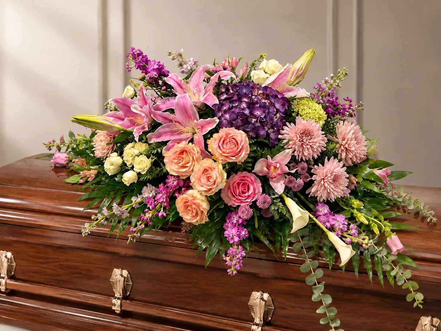 Blossoms of Remembrance Casket Spray