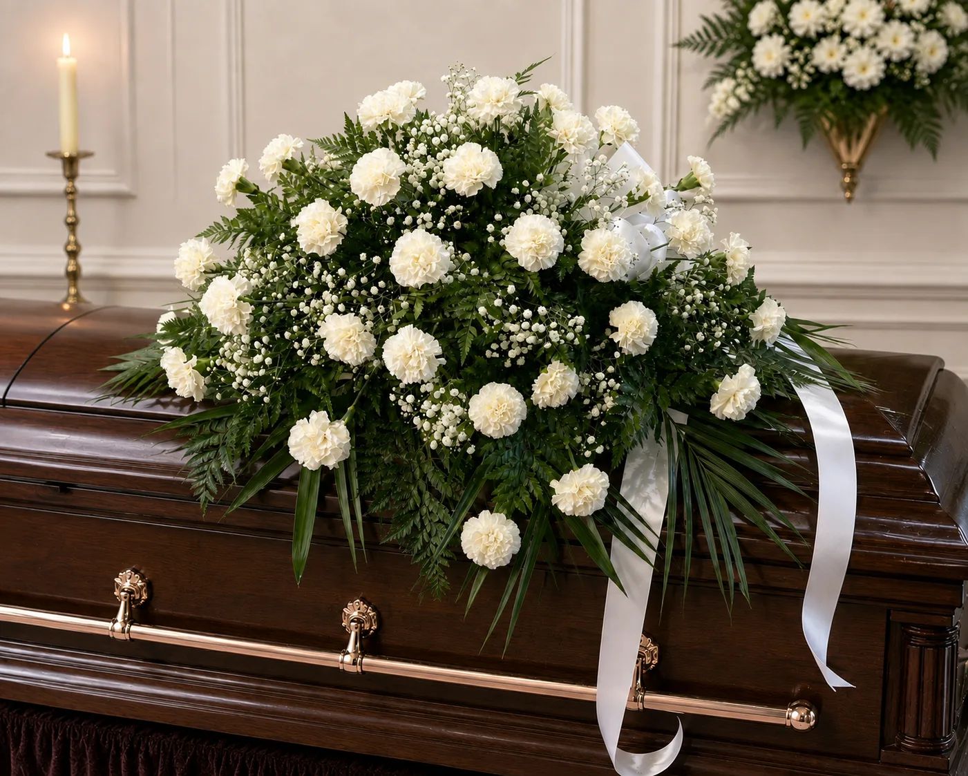 Classic Carnation Casket Spray
