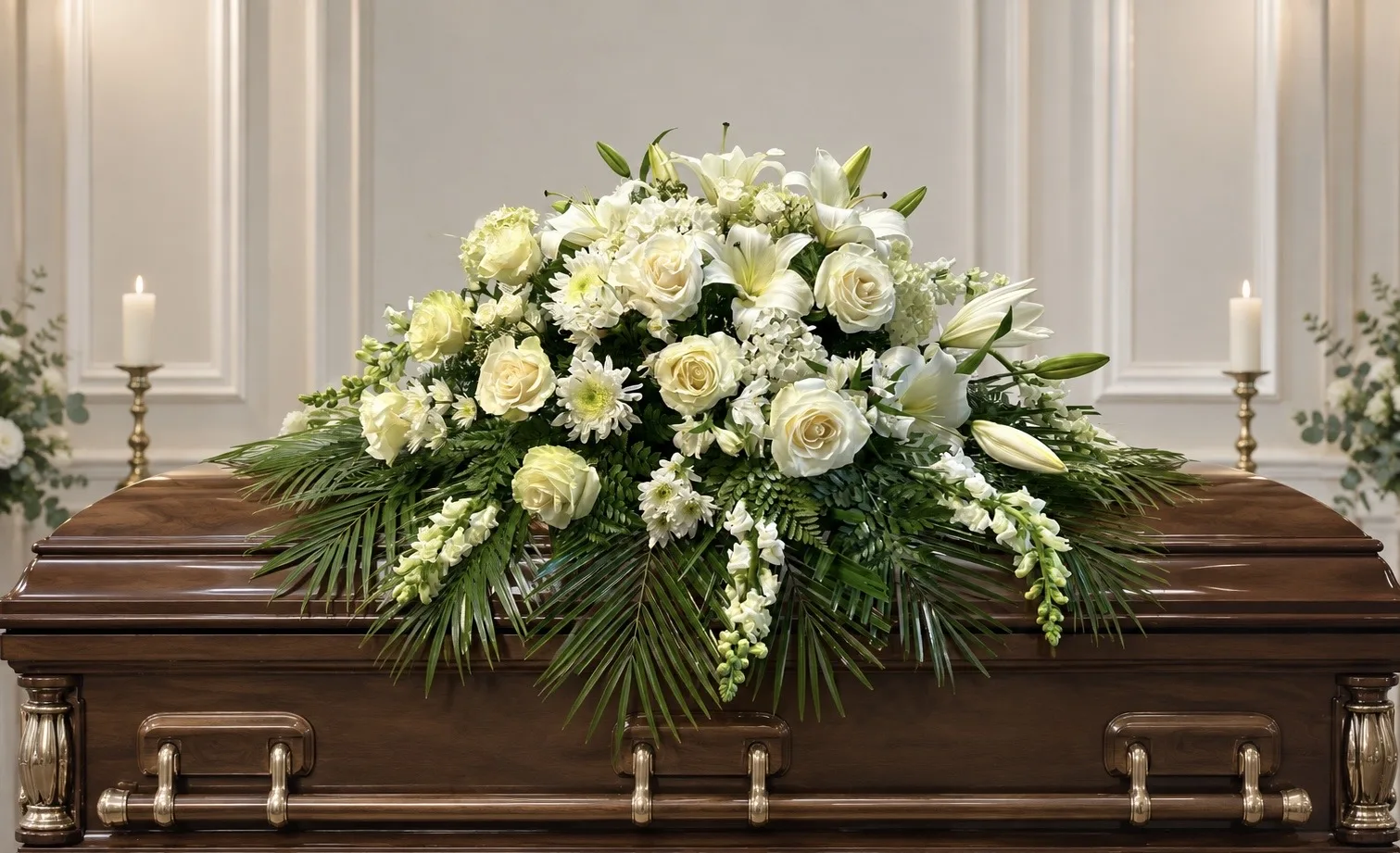 Peaceful Farewell Casket Spray Peaceful Farewell Casket Spray