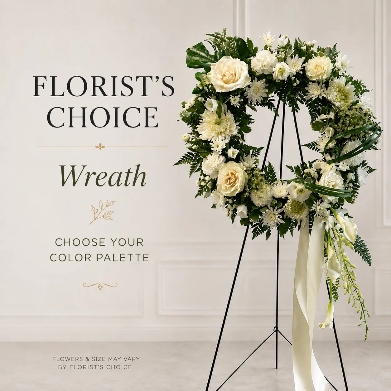 Florist's Choice Wreath | YOUR CHOICE OF COLOR Florist's Choice Wreath | YOUR CHOICE OF COLOR