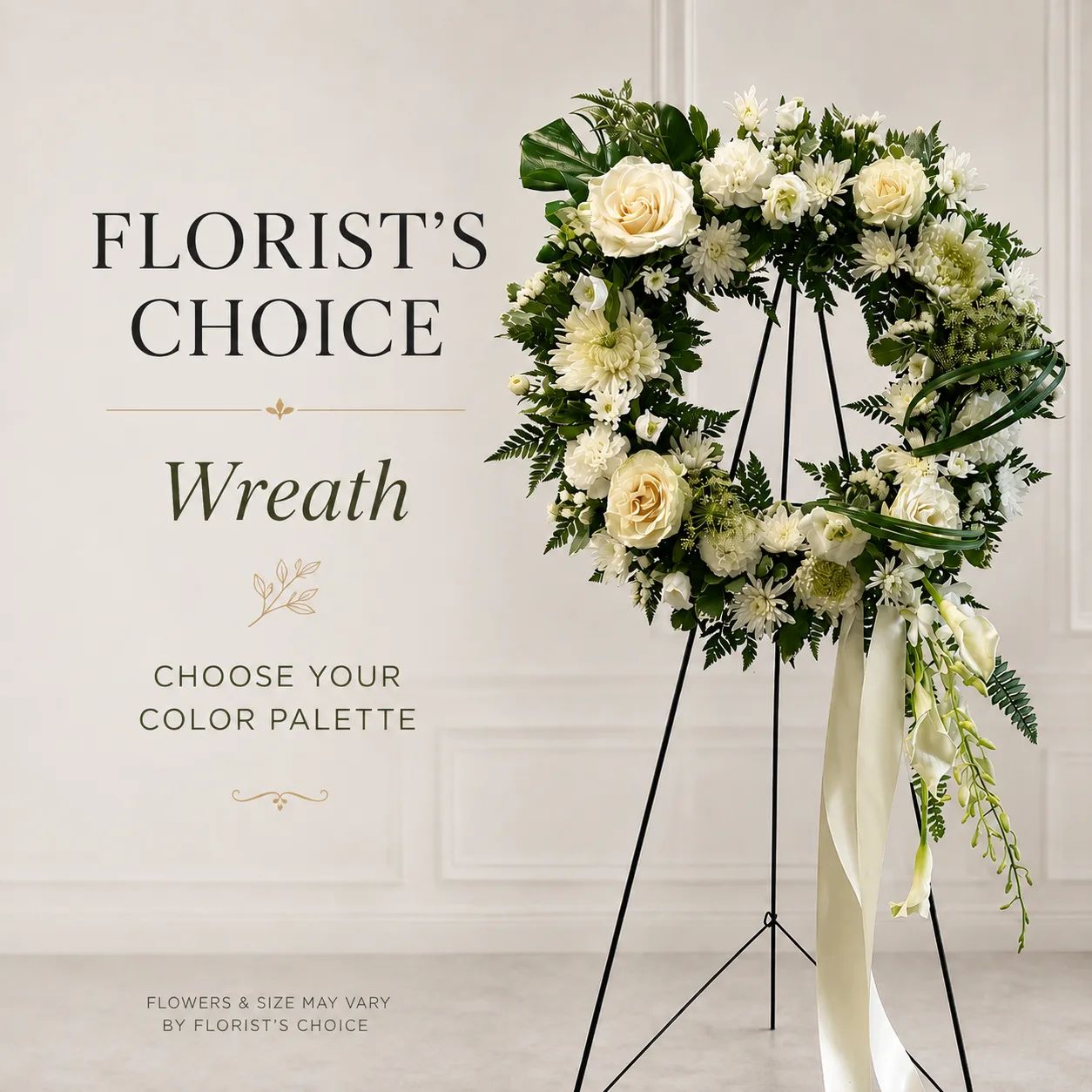 Florist's Choice Wreath | YOUR CHOICE OF COLOR