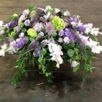 LAVENDER FIELDS CASKET FLOWER