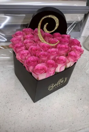 PINK HEART BOX W INITIAL INITIAL MONOGRAM INCLUDED PINK HEART BOX W INITIAL INITIAL MONOGRAM INCLUDED
