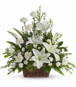 A White Lillies Basket A White Lillies Basket