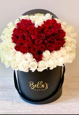 75 RED HEART ROSE BOX FRESH-CUT ROSES 75 RED HEART ROSE BOX FRESH-CUT ROSES