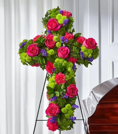 Tribute Rose Floral Cross Tribute Rose Floral Cross