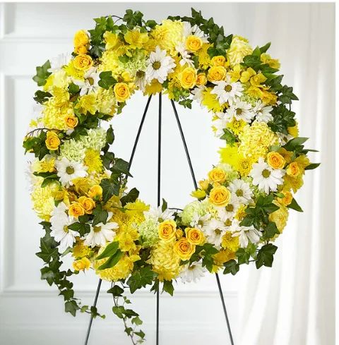 Golden Remembrance Wreath