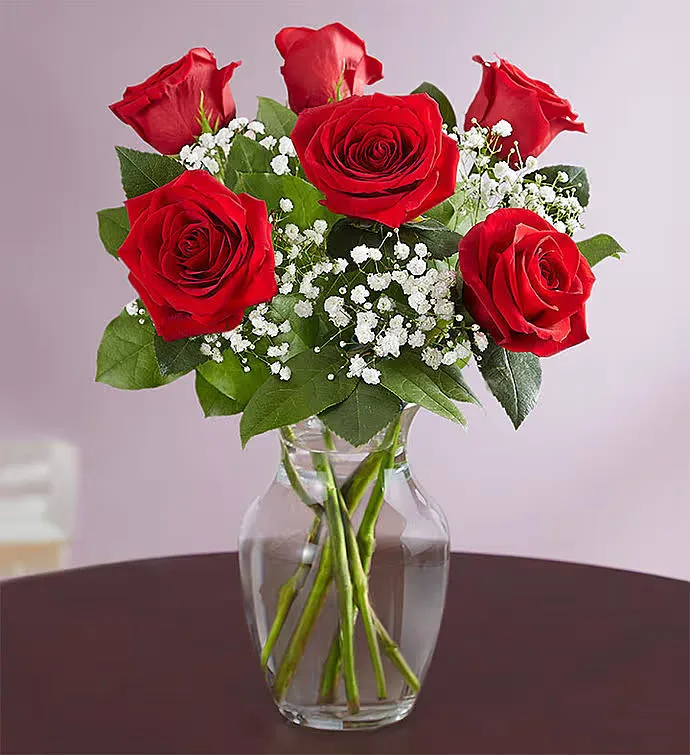 6 Red Roses Arranged 6 Red Roses Arranged