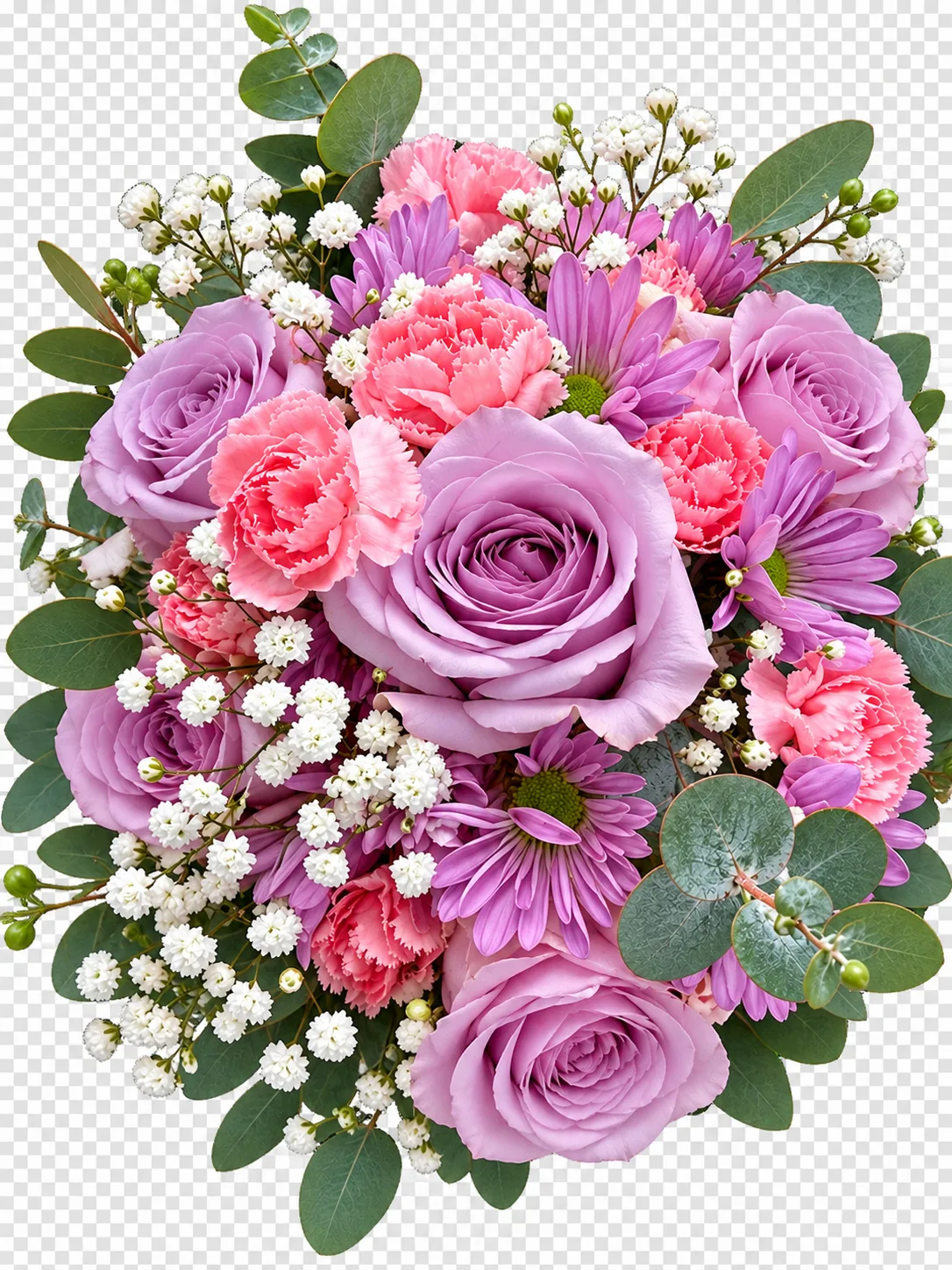 Lavender and Pink Handheld Bouquet Lavender and Pink Handheld Bouquet