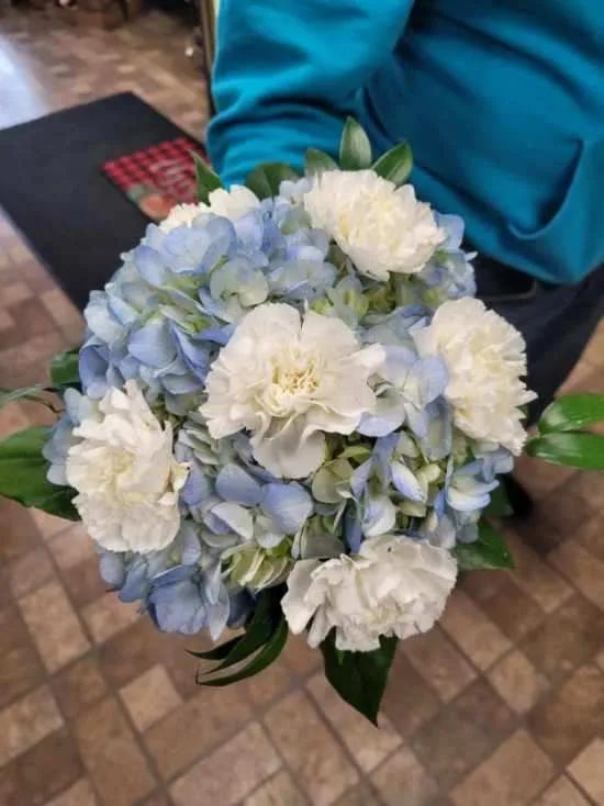 Soft Blue Skies Handheld Bouquet