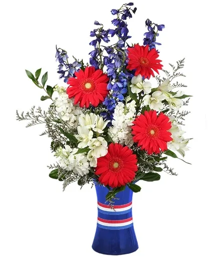 Red, White & Beautiful Bouquet of Flowers Red, White & Beautiful Bouquet of Flowers