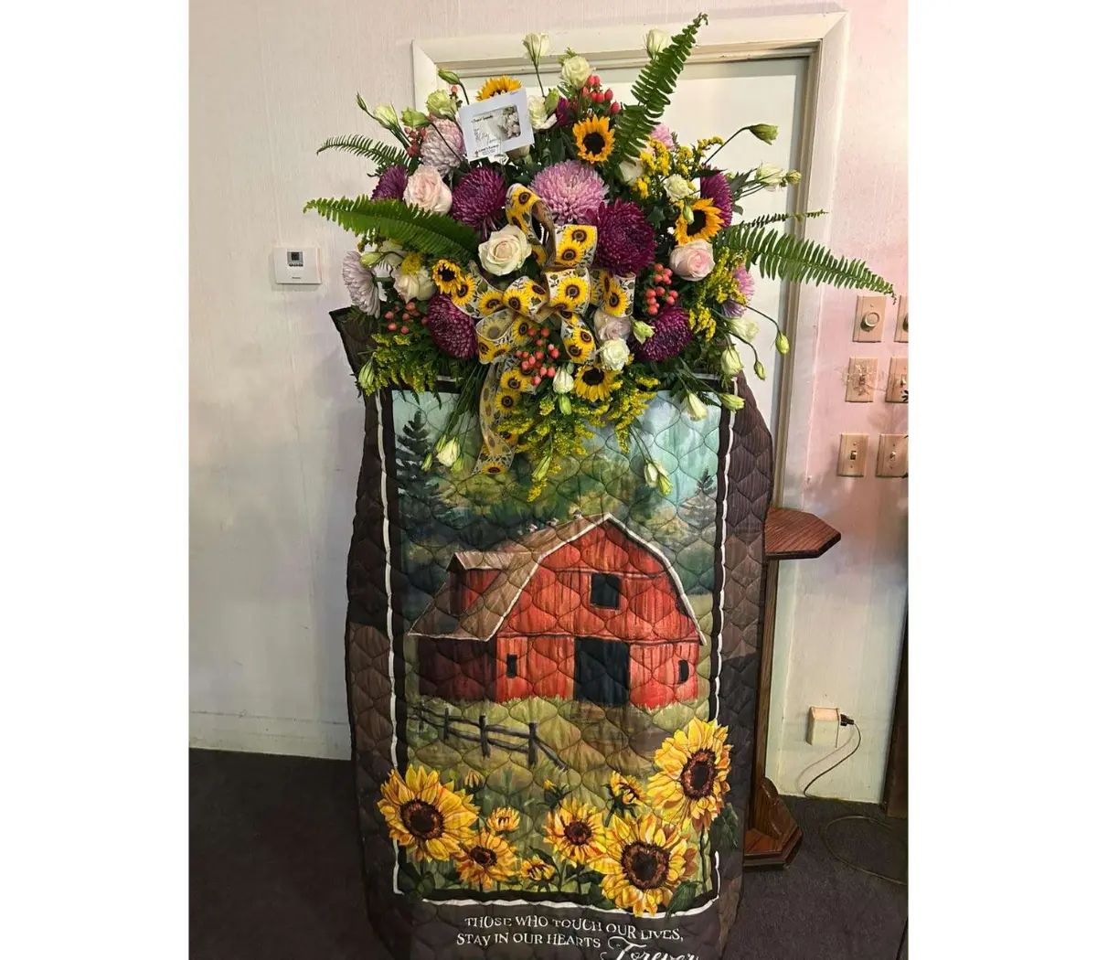 Throw with Flowers
