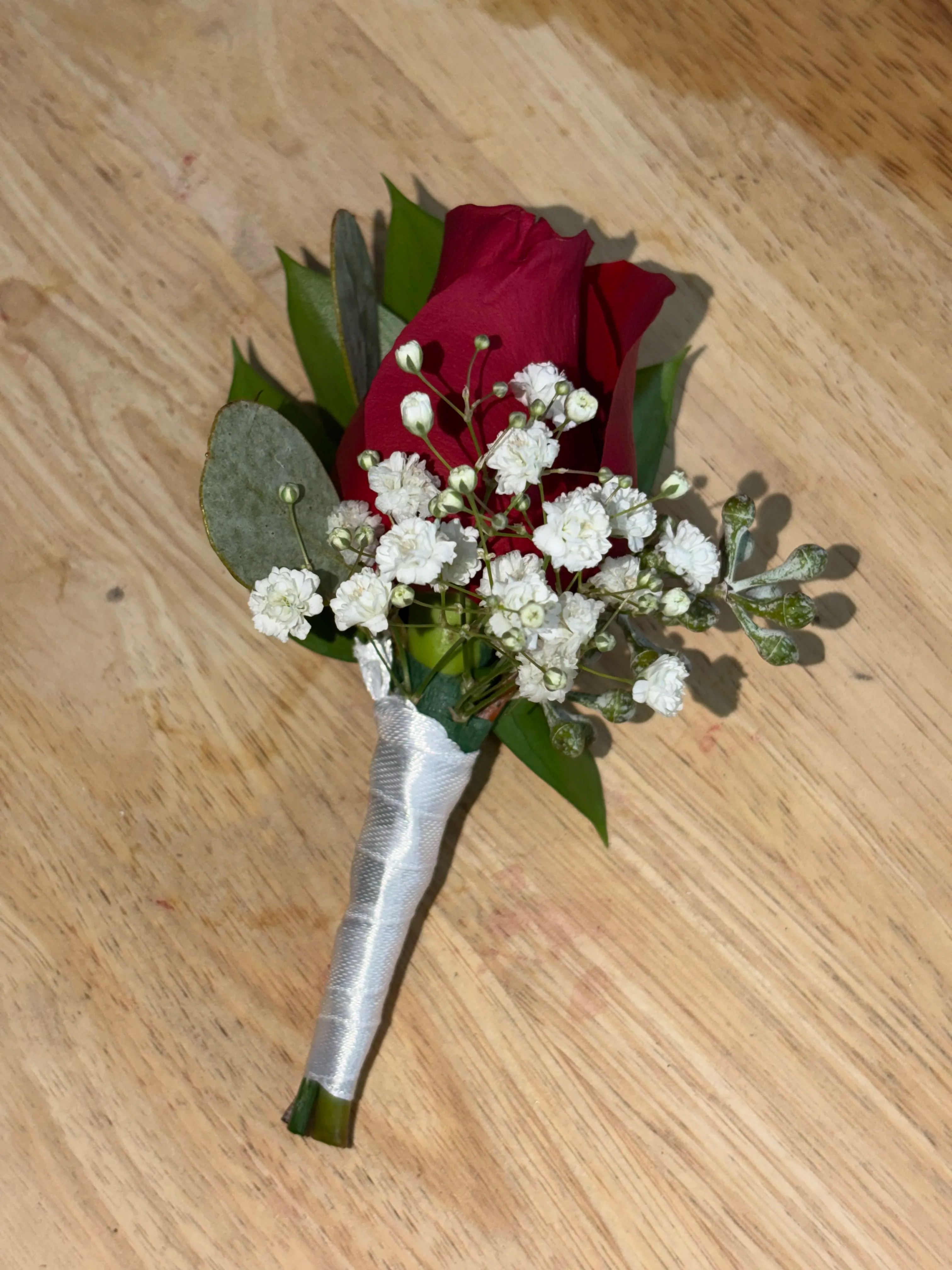Red Rose Boutonnierre