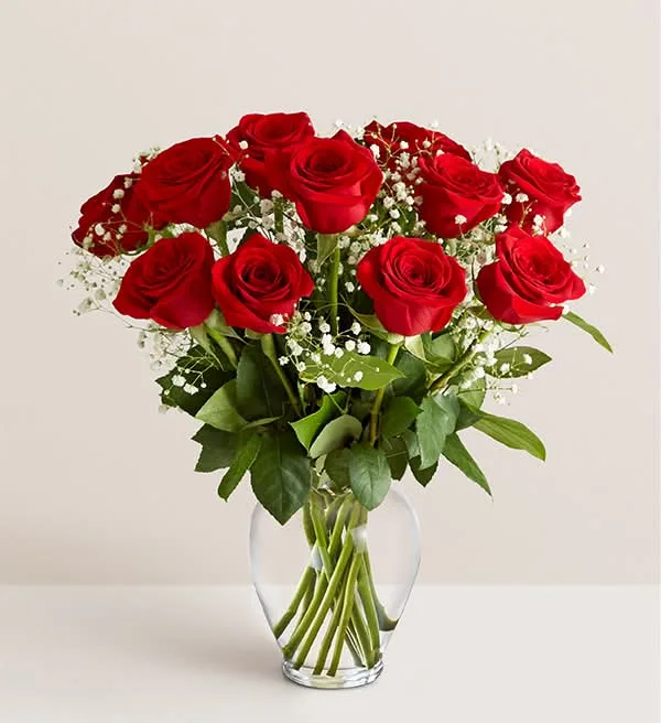Classic Red Rose Vase Arrangement Classic Red Rose Vase Arrangement