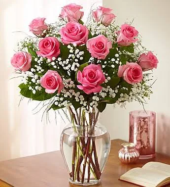 Classic Pink Rose Vase Arrangement Classic Pink Rose Vase Arrangement