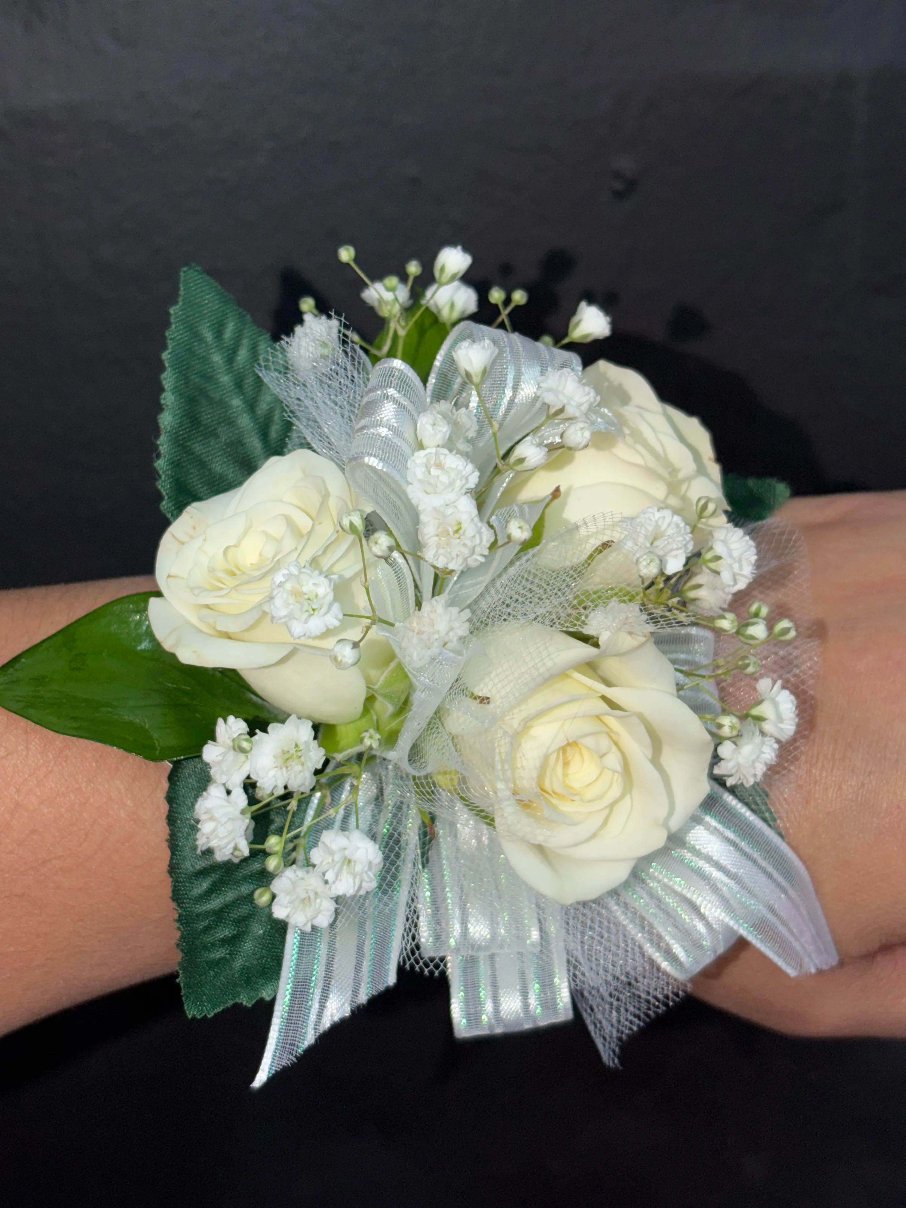 Spray Rose Slap Bracelet Wrist Corsage