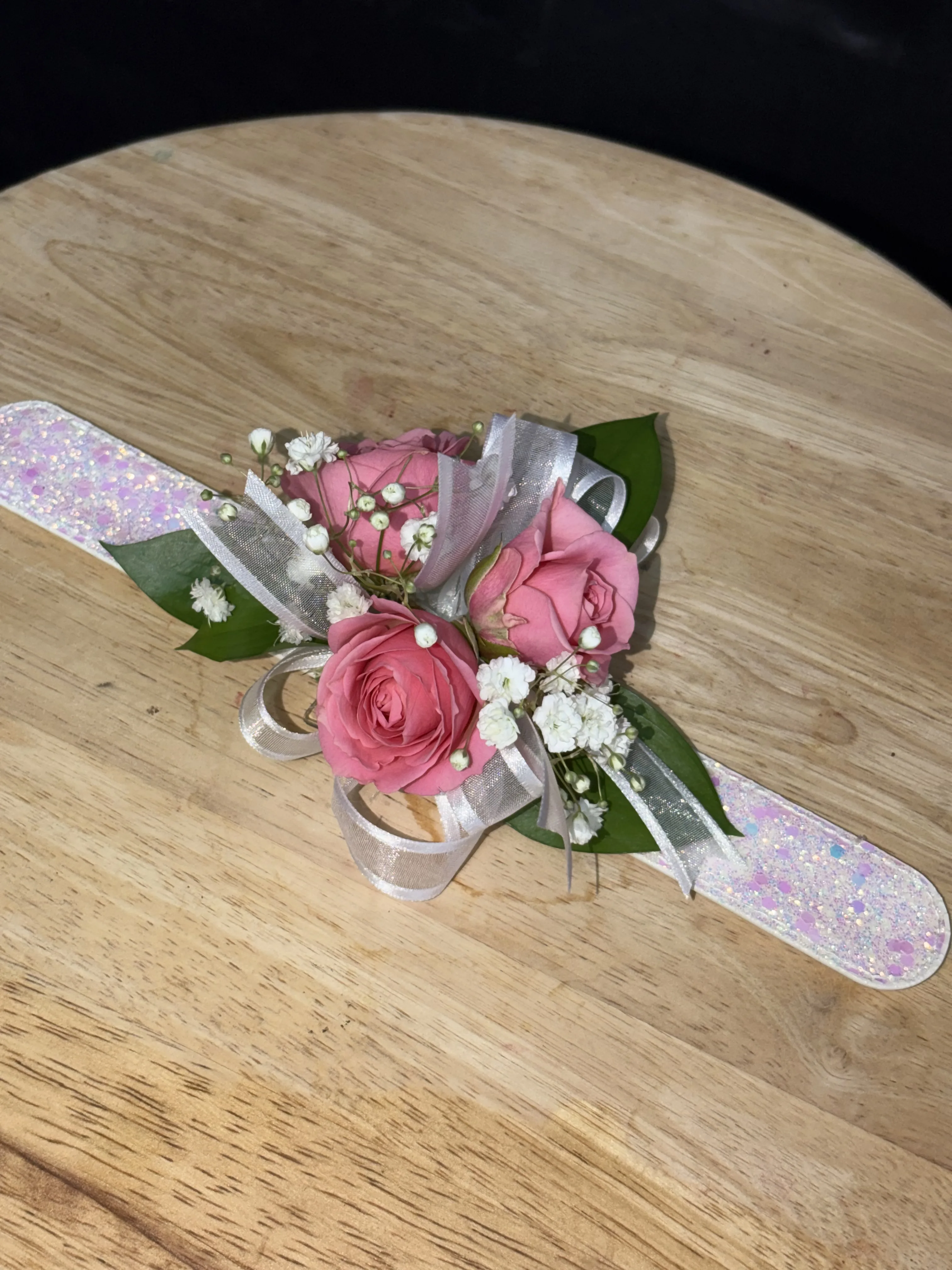Spray Rose Slap Bracelet Wrist Corsage Spray Rose Slap Bracelet Wrist Corsage