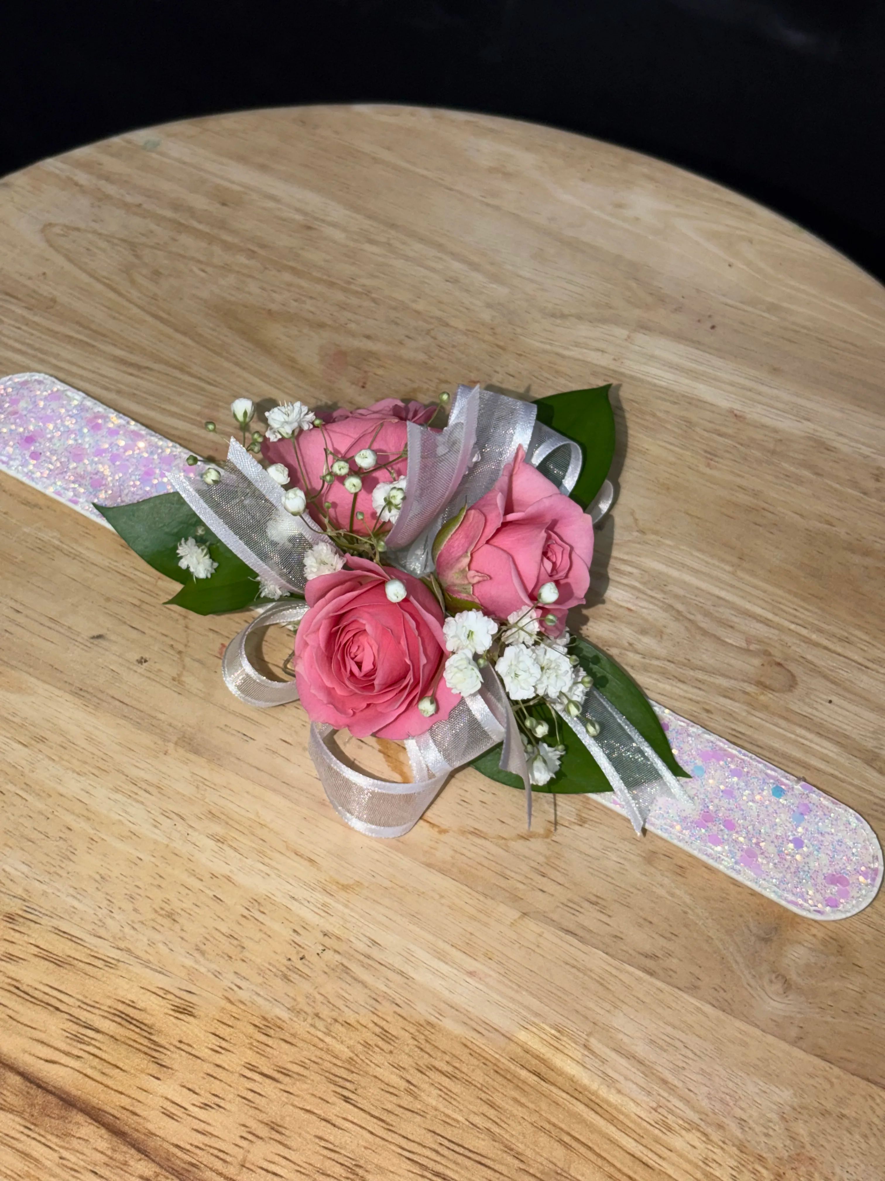Spray Rose Slap Bracelet Wrist Corsage