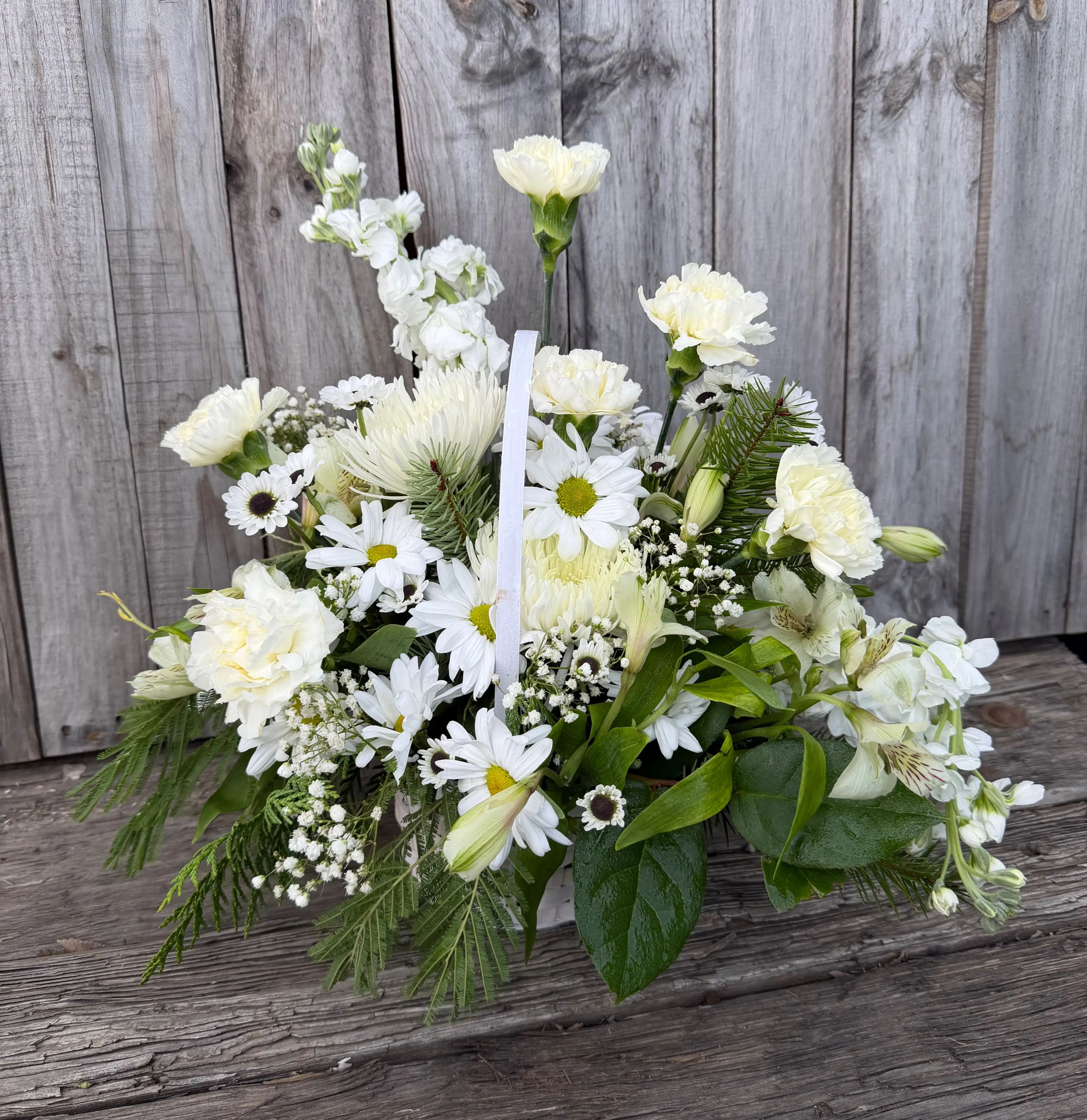All white basket
