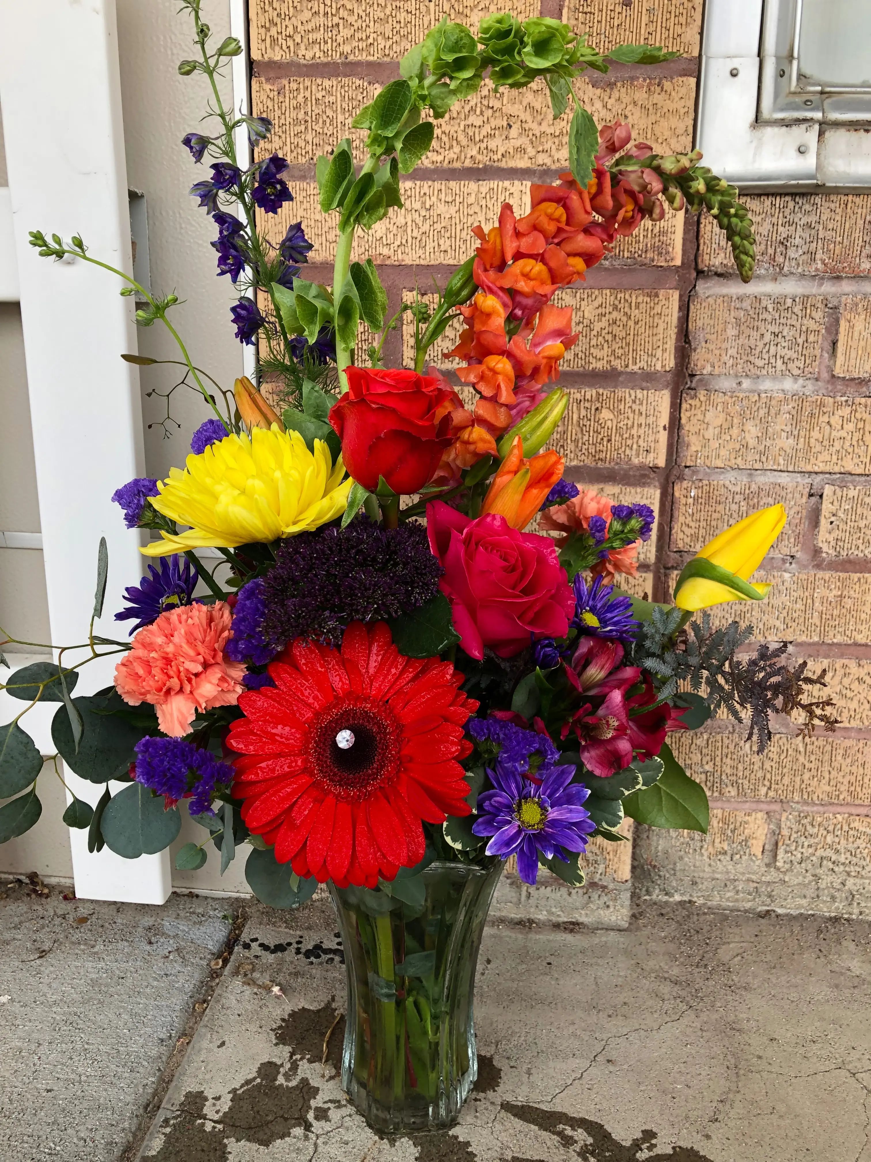 Large bright vase