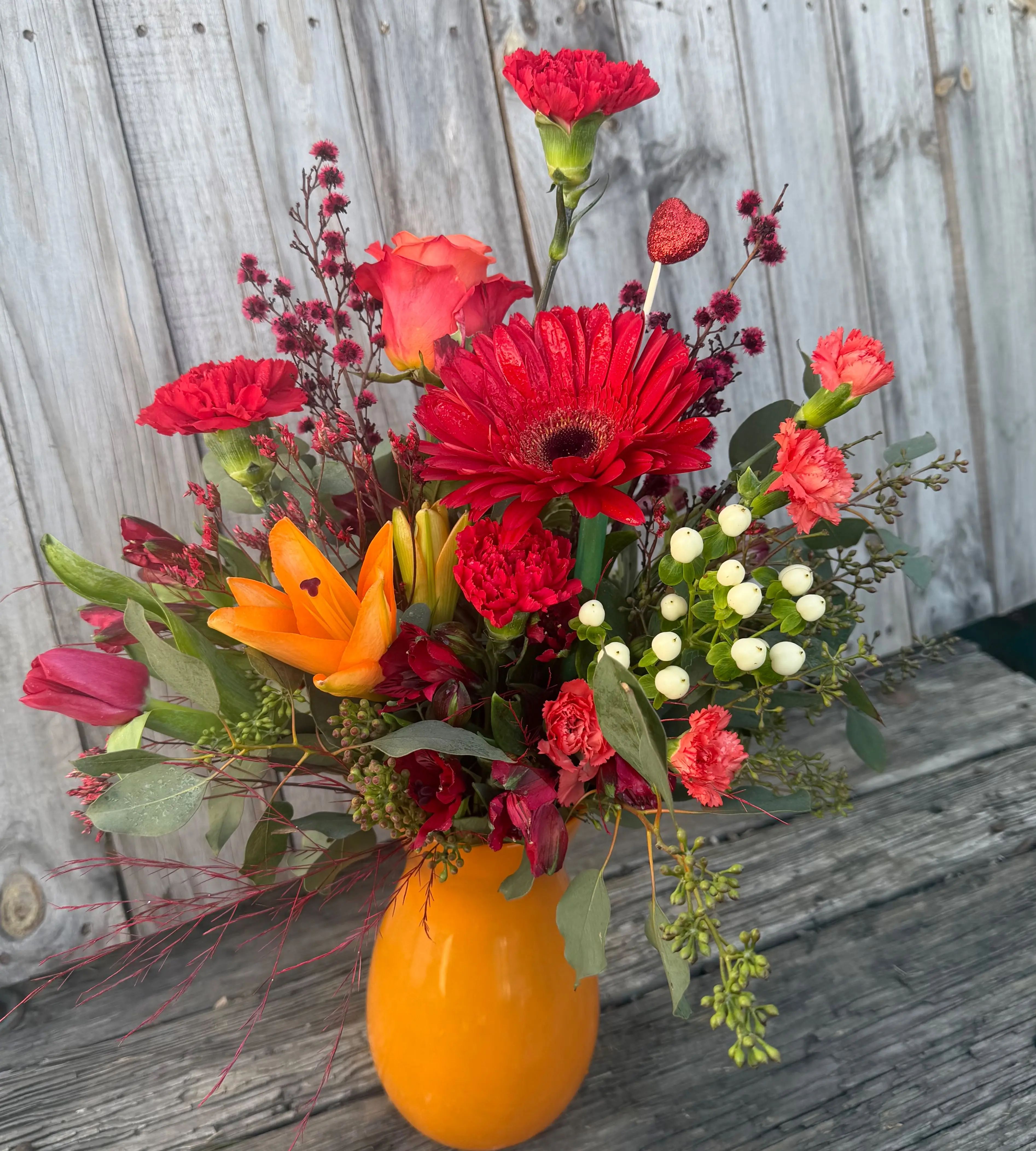 Red and orange Valentine