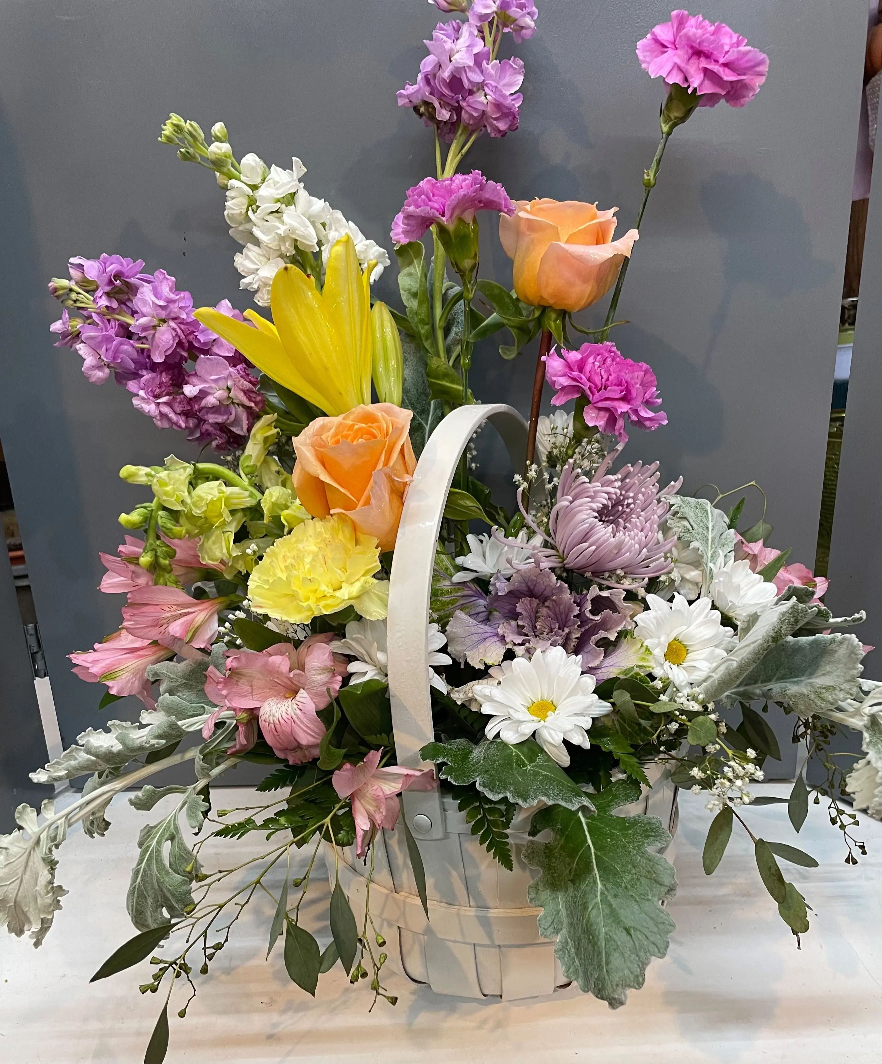 Basket of pastels